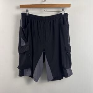 Vayager Men’s Active Riding Shorts Size XXL black/gray colors Padded